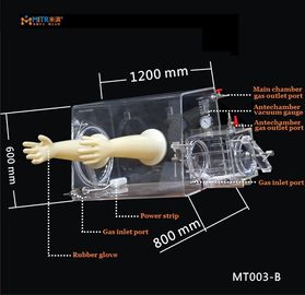 Crystal Clear UV Resistance Lab Glove Box For Electric Material Testing Mt003-B