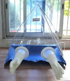 PVC Laboratory Glove Box , Captair Pyramid Glove Bag For Testing Investigation