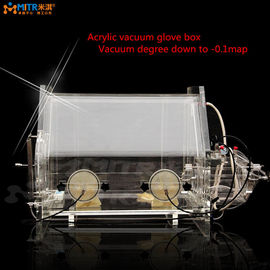 PMMA 30mm Thick Isolation Glove Box With Purification System Processing Chambers