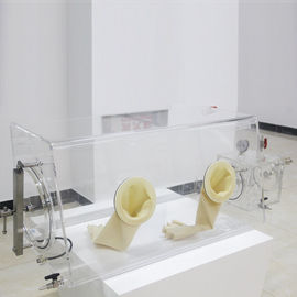 Acrylic Nitrogen Glove Box , Medical Lab Research Inert Gas Glove Box