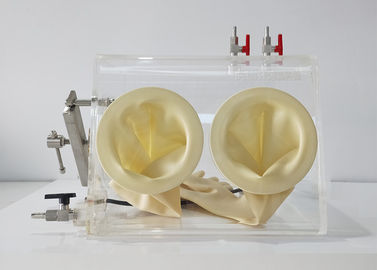 Full View Lab Glove Box With Nitrogen / Argon / Helium , Acrylic Glove Box