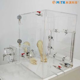 Mini Acrylic &amp; Plexiglass Vacuum Glove Box Customized For Lab Research